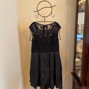 Black lace cocktail dress